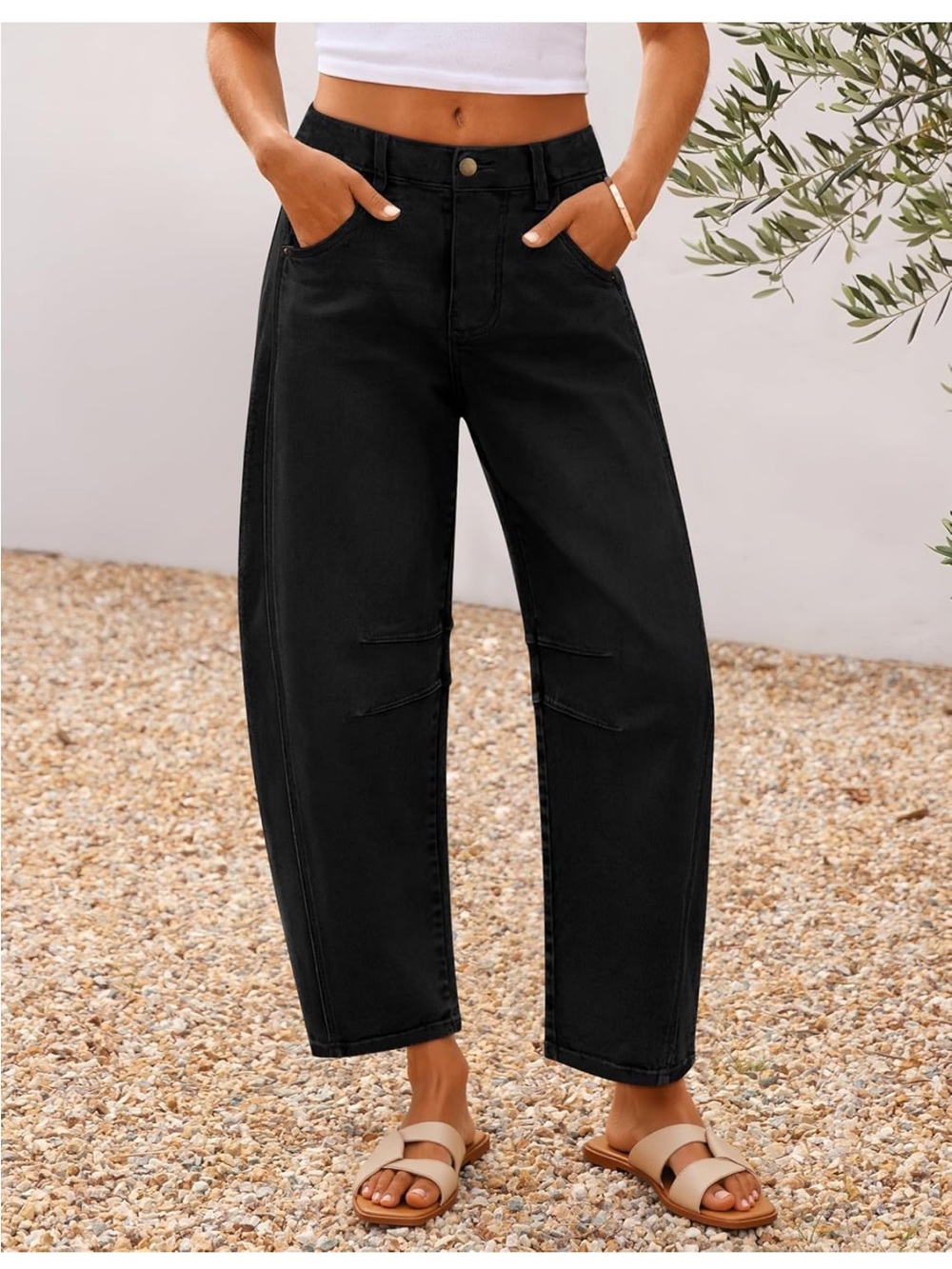 Barrel leg jeans. Black. NWOT. Sizes Small & Medium.